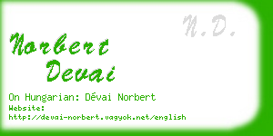 norbert devai business card