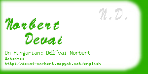 norbert devai business card